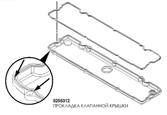 Прокладка клапанной крышки газель камминз 2.8